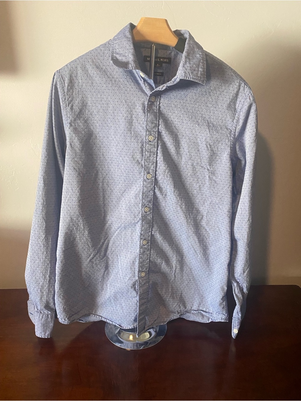 Michael Kors Men’s Button Down shirt Medium Long Sleeve Blue